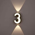 7W LED Wall Lamp Digit Number Indoor amp Outdoor IP65 Waterproof Modern Minimalism Style