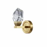 Wall Light G4*1 Brass Metal Clear Crystal