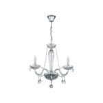 CHANDELIER EGLO 39098 BASILANO 1 LIGHT CHROME CLEAR SHADE
