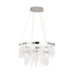 CHANDELIER EGLO LED CHROM KRISTALL ANTELAO CRYSTAL DESIGN