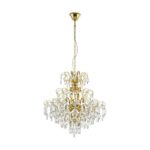 CHANDELIER EGLO MESSING KRISTALL FENOULLET CRYSTAL DESIGN