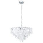 CHANDELIER EGLO HL10 E14 CHROM KLAR CARVARIO CRYSTAL&DESIGN