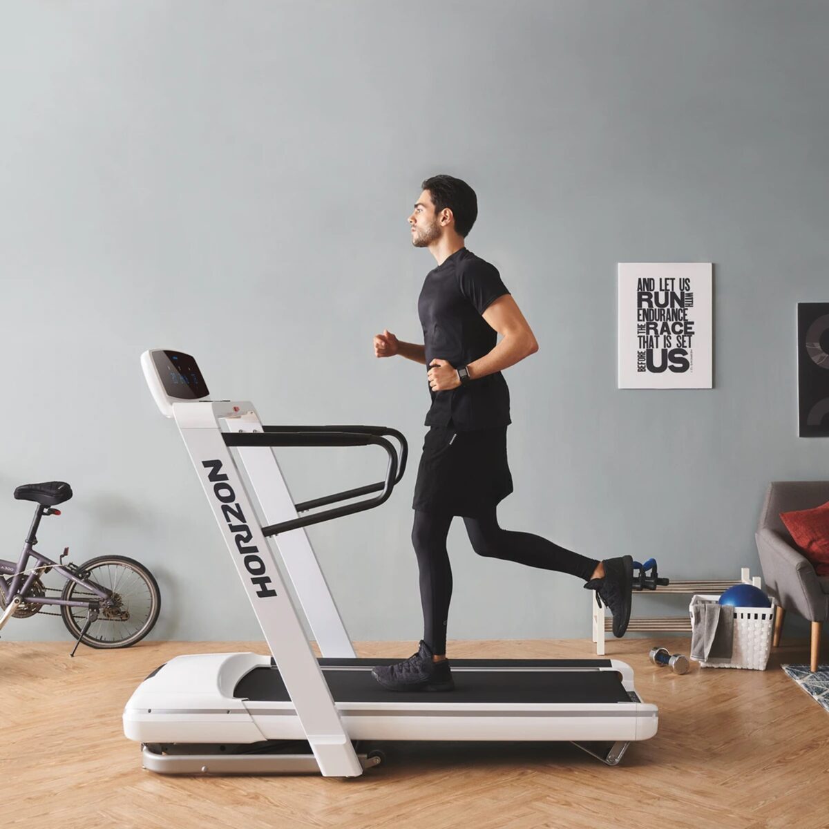HORIZON FOLDING TREADMILL OMEGA Z GREY - Image 4