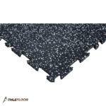 THLEFLOOR Rubber Interlocking Tile Flooring Color Black with Whire - Image 3