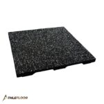 THLEFLOOR Rubber Tile Flooring Color Black with White
