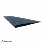 Rubber Straight Ramp Flooring Color Black with Blue