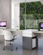 Vee Cluster Face to Face with Fixed Pedestal Clearance Workstations - Image 6