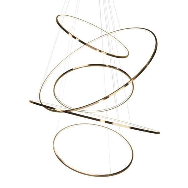 CHANDELIER LUMIDECO SWRIL SUSPENDED LIGHT 3000K BLACK LUMINAIRES 80W