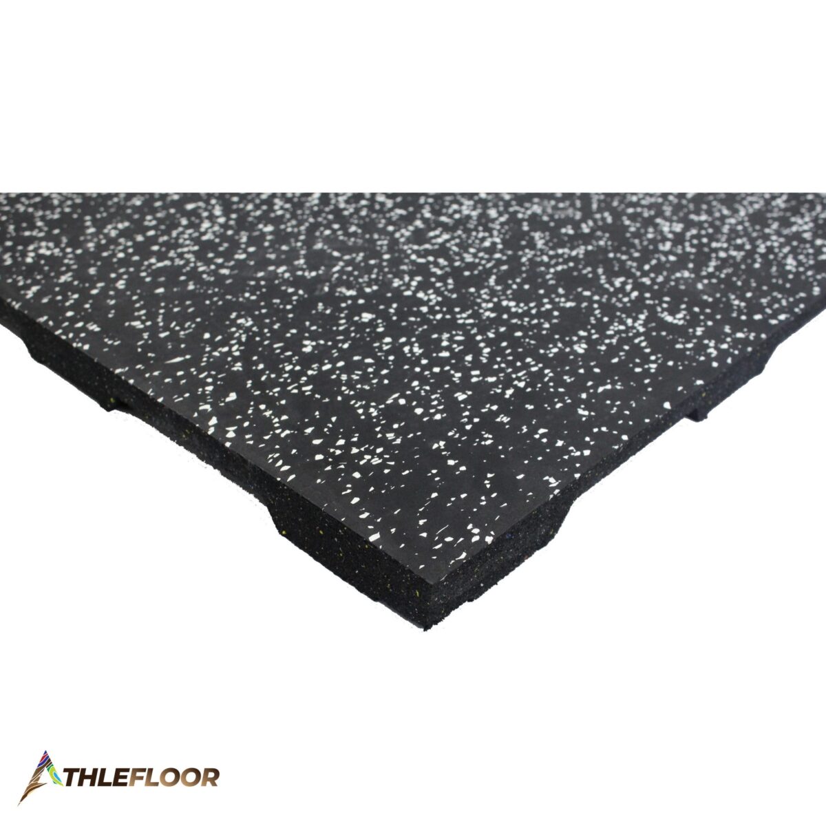 THLEFLOOR Rubber Tile Flooring Color Black with White - Image 4