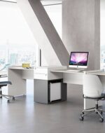 Vee Cluster Face to Face with Fixed Pedestal Clearance Workstations - Image 7