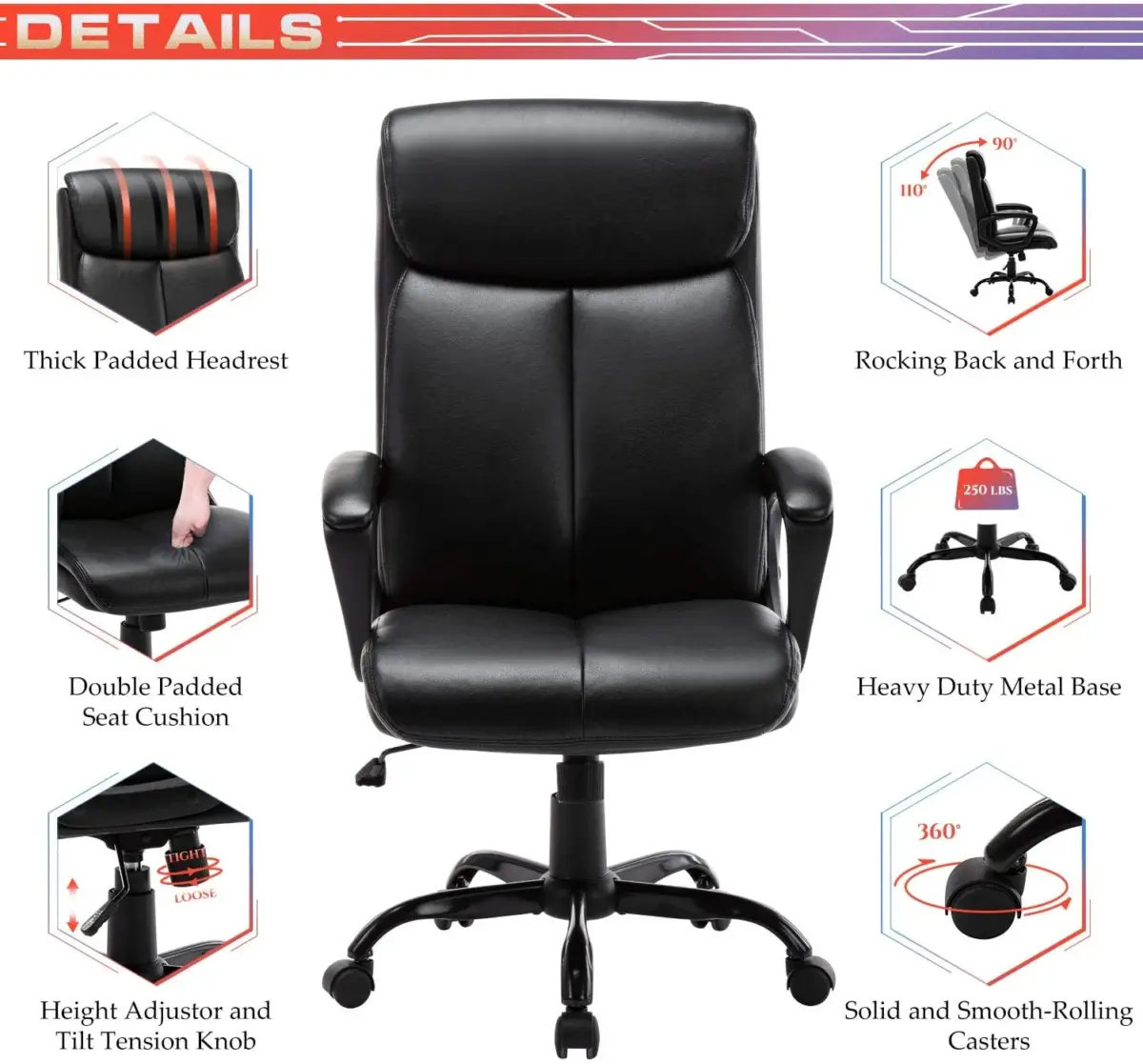 Bel-Air Executive Chair Clearance Executive & Conference Chairs Tasks & Ergonomic Chairs - Image 4