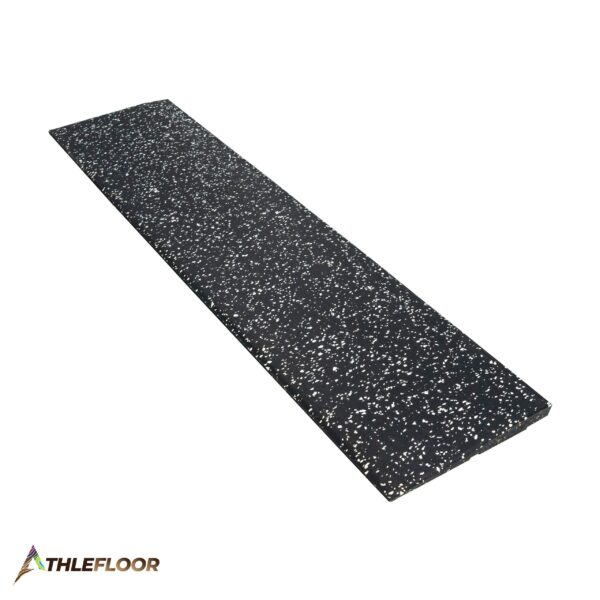 Rubber Straight Ramp Flooring Color Black with White