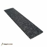 Rubber Straight Ramp Flooring Color Black with White