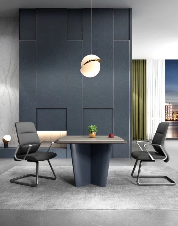 7 Gramy Small Meeting Table Meeting & Conference Mocha Teakwood - Image 1