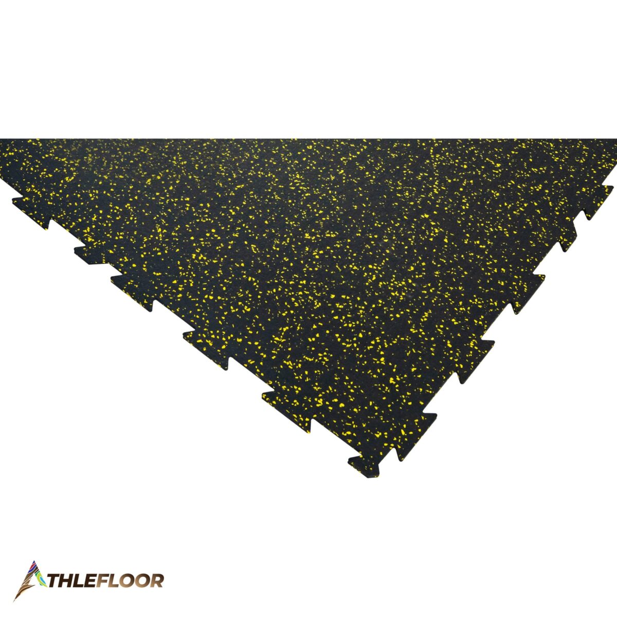 THLEFLOOR Rubber Interlocking Tile Flooring Color Black with Yellow - Image 2