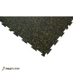 THLEFLOOR Rubber Interlocking Tile Flooring Color Black with Yellow - Image 2