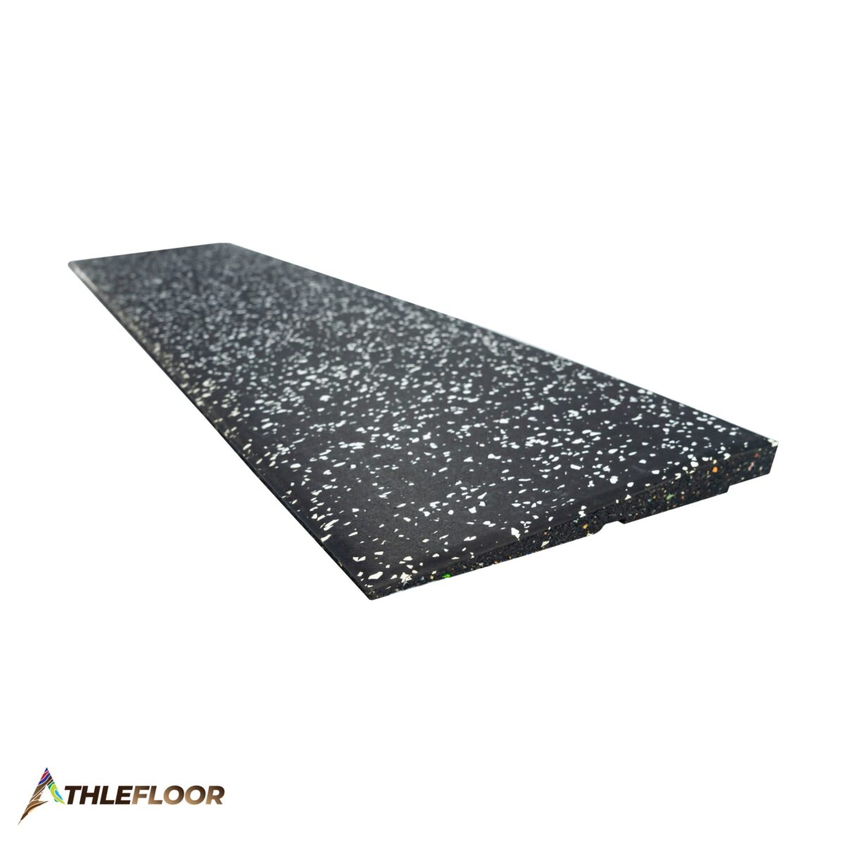 Rubber Straight Ramp Flooring Color Black with White - Image 2