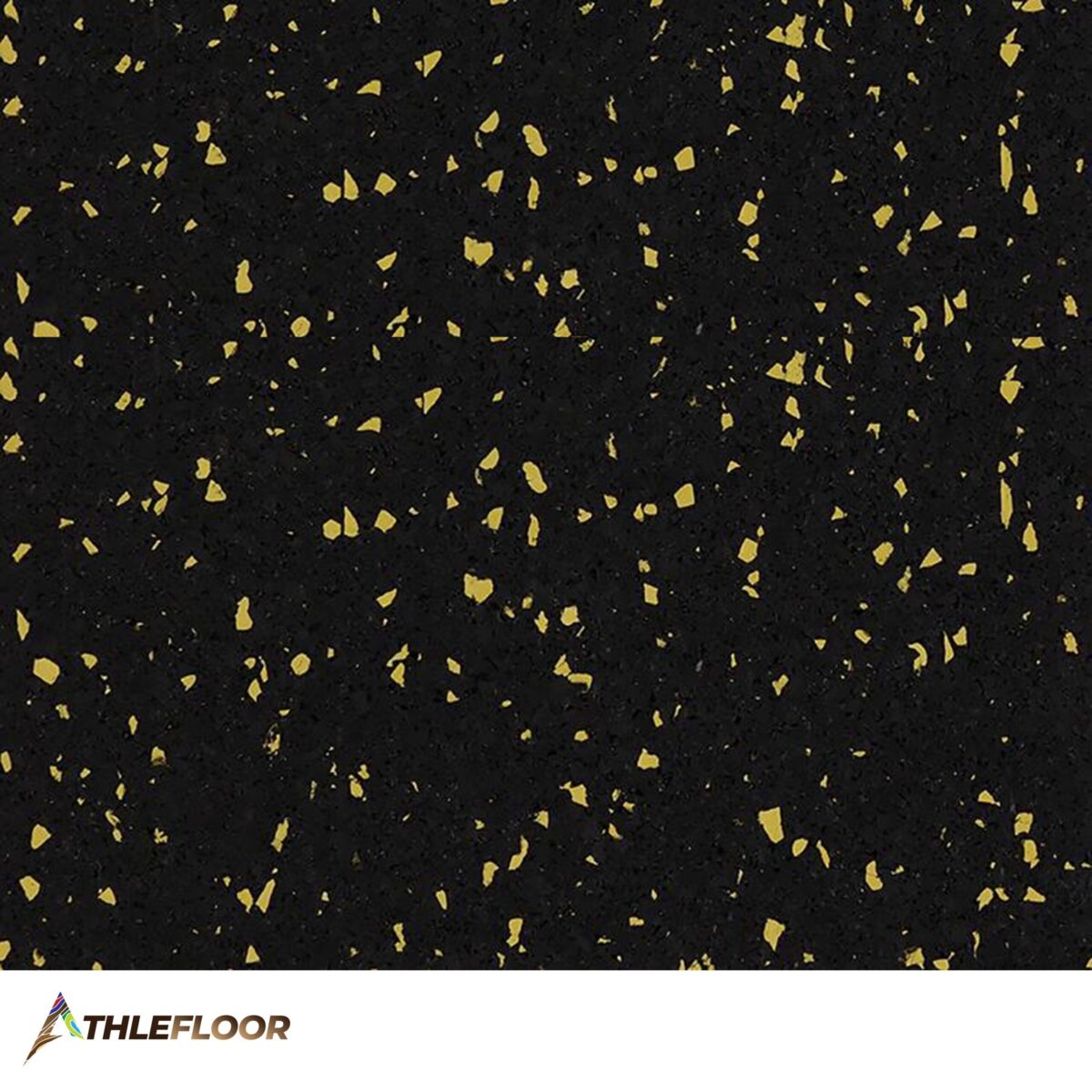 THLEFLOOR Rubber Interlocking Tile Flooring Color Black with Yellow - Image 3