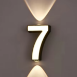 7W LED Wall Lamp Digit Number Indoor amp Outdoor IP65 Waterproof Modern Minimalism Style