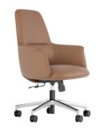 Amy Midback Vegan Leather Executive & Conference Chair - Image 2