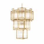 CHANDELIER DESROCH IRON GLASS 24K PLATING PENDANT