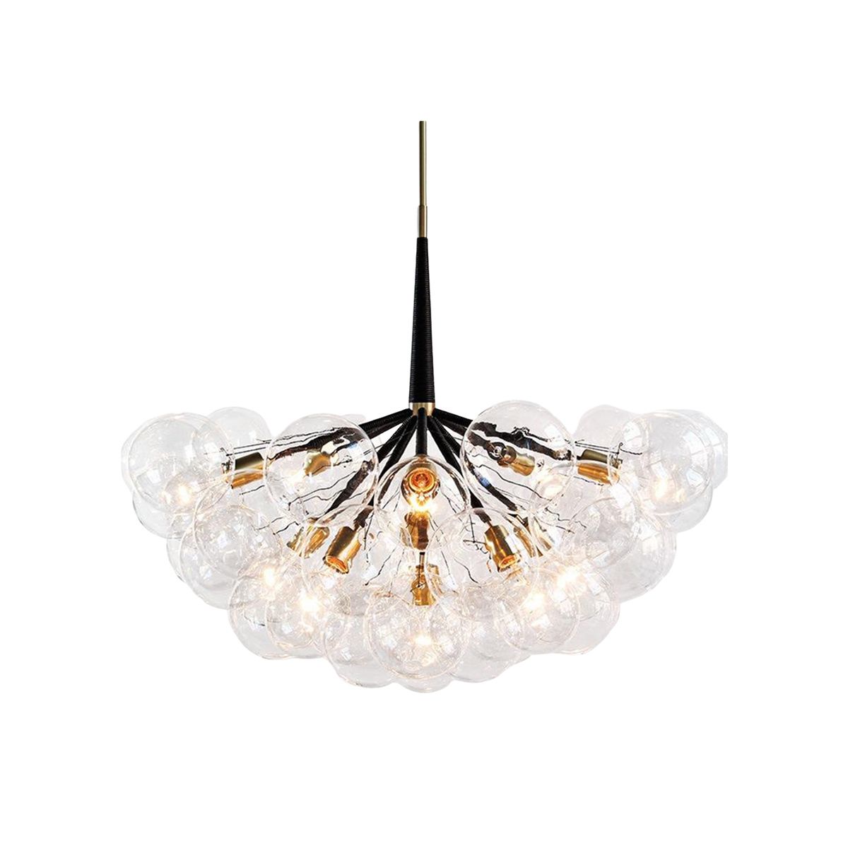 CHANDELIER DESROCH BUBBLE IRON GLASS LIGHTING