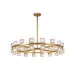 CHANDELIER DESROCH PENDANTS IRON CRYSTAL LIGHTING