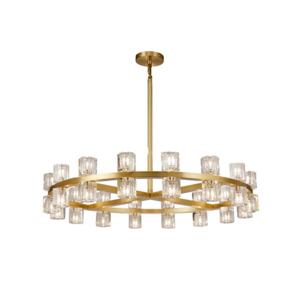 CHANDELIER DESROCH PENDANTS IRON CRYSTAL LIGHTING