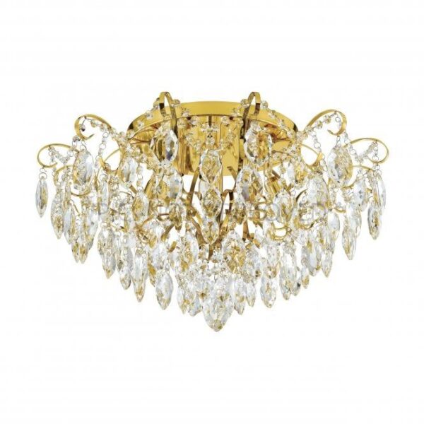 CHANDELIER EGLO E14 MESSING KRISTALL FENOULLET 1 CRYSTAL DESIGN
