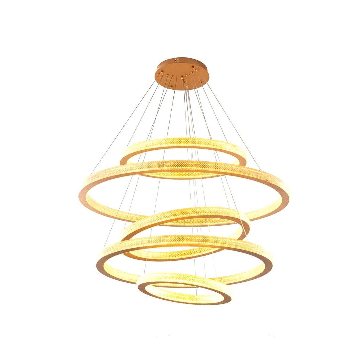 CHANDELIER LUMIDECO ALUMINUM ACRYLIC LARINTH GOLD SUSPENDED LIGHTS