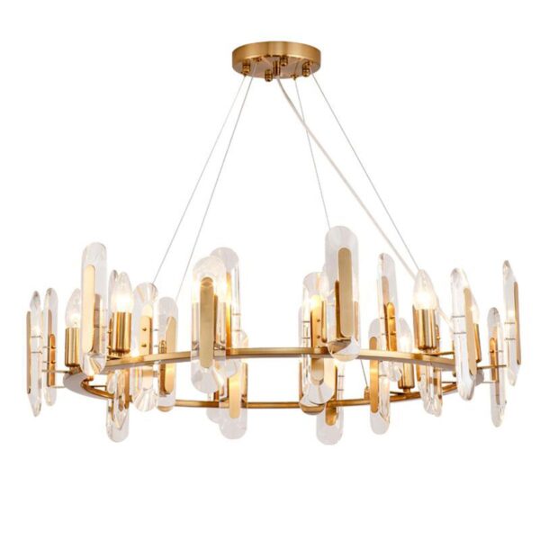 CHANDELIER LUMILUCE E14 CANDILO CRYSTALIA GOLDEN SUSPENDED LAMPS