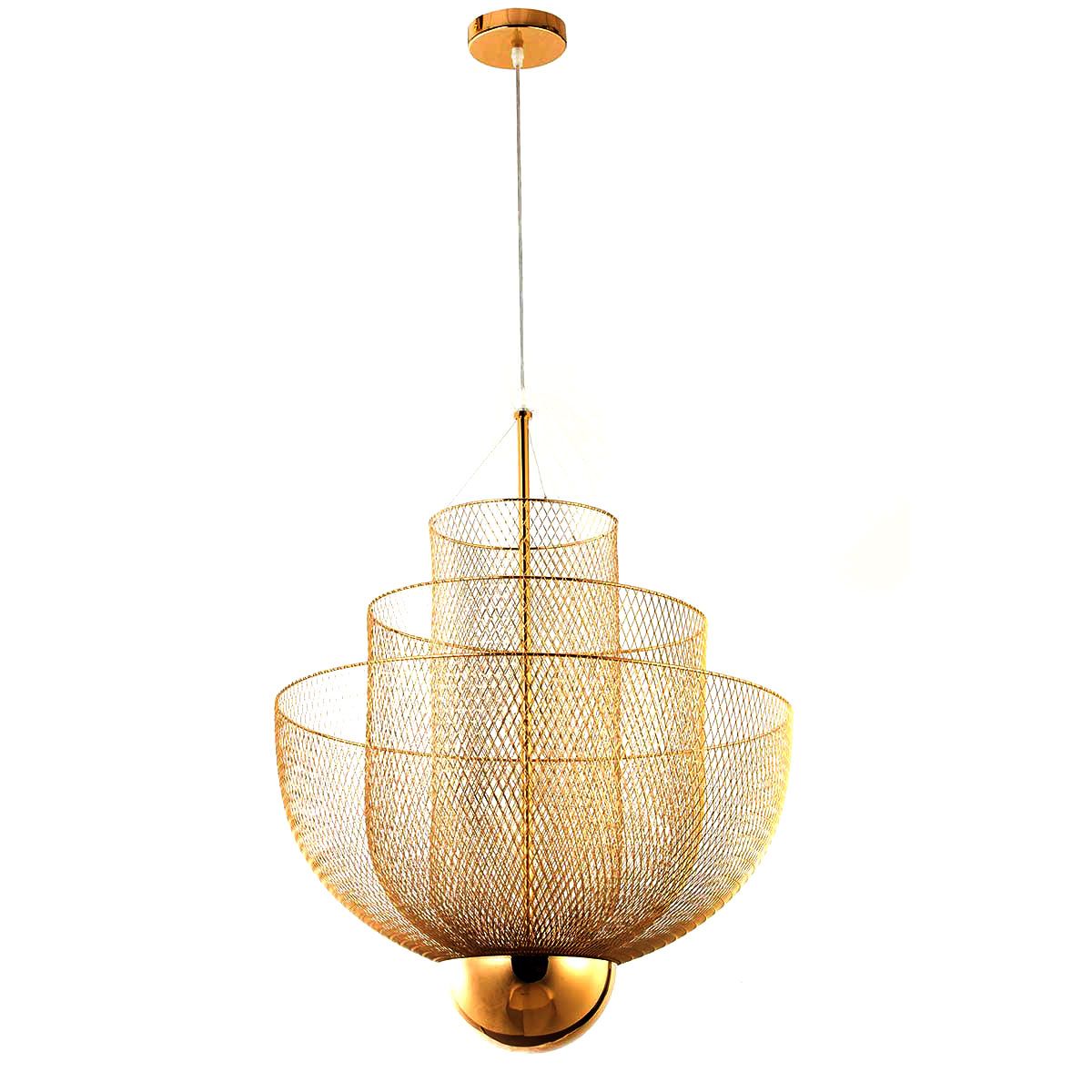 CHANDELIER LUMIDECO NETTE GOLD IRON LED SUSPENDED LIGHTS
