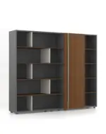 Wood Storage Cabinet with Elegant American Walnut Design