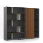 Wood Storage Cabinet with Elegant American Walnut Design