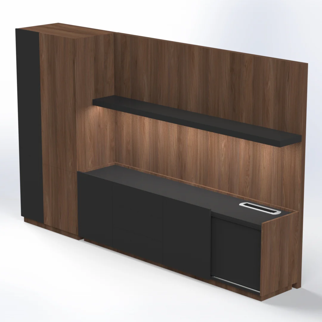 1 Elite Credenza & Wall Unit W1800 x D450 x H800mm Cabinet - Image 1