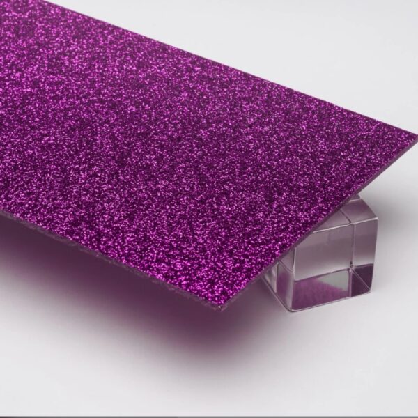Glitter purple acrylic sheet – 3MM for signage and branding