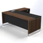 Linea Due with Open Shelf Return (Premium) Executive Desks - Image 7