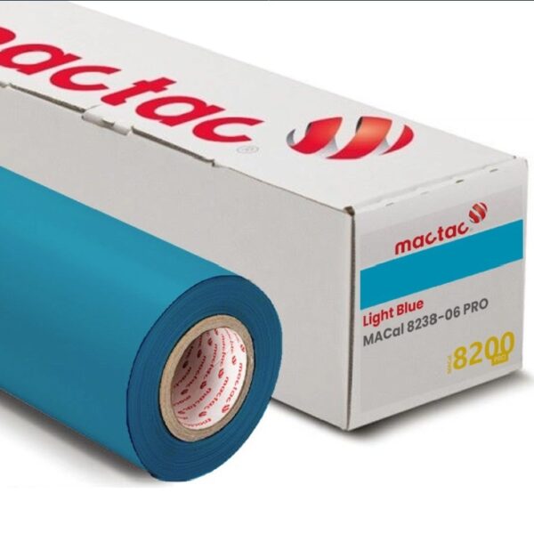 Mactac Light Blue Film for Advertising and Branding
