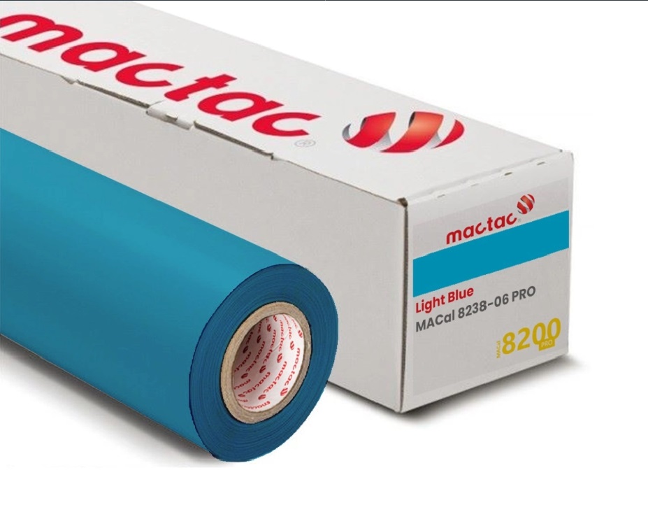 Mactac Light Blue Film for Advertising and Branding Mactac Light Blue Film for Advertising and Branding