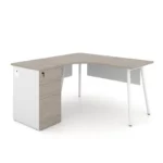 Nora L-Shaped Desk with Pedestal W1500 x D1500 x H750mm Workstations