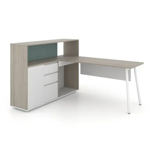 Nora Executive Desk with Casegood Storage W1900 x D1500 x H750/1100mm Executive Desks Workstations