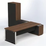 Elite Desk with Credenza Return & Cabinet Executive Desks - Image 2