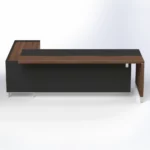 Linea Due with Credenza Return (Premium) W2200 x D1800 x H750mm Executive Desks - Image 7