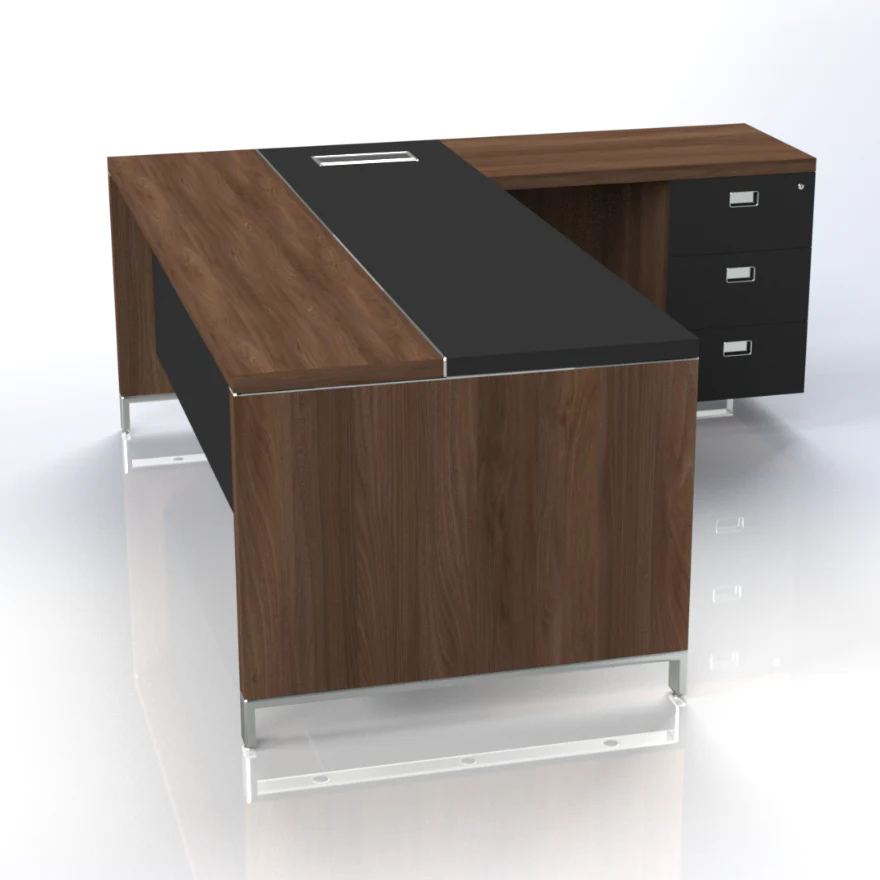 1 Linea Due with Hanging Pedestal (Premium) W2000 x D1800 x H750mm Executive Desks - Image 1