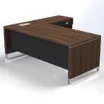 Linea Due with Open Shelf Return W1800 x D1800 x H750mm Executive Desks - Image 5