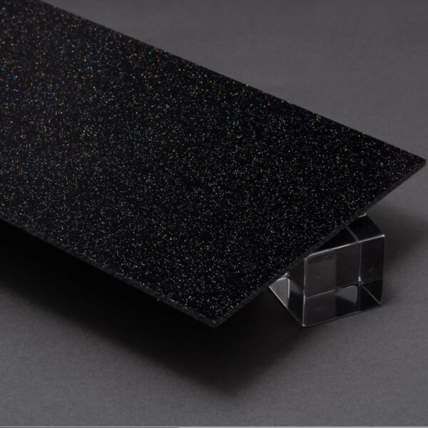 Glitter black acrylic sheet 3MM for signage and logos