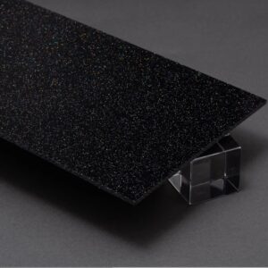 Glitter black acrylic sheet 3MM for signage and logos