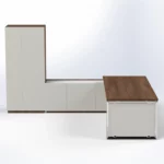 Elite Desk with Credenza Return & Cabinet W2200 x D2900 x H1600mm Executive Desks - Image 2