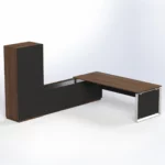 Elite Desk with Credenza Return & Cabinet Executive Desks - Image 10