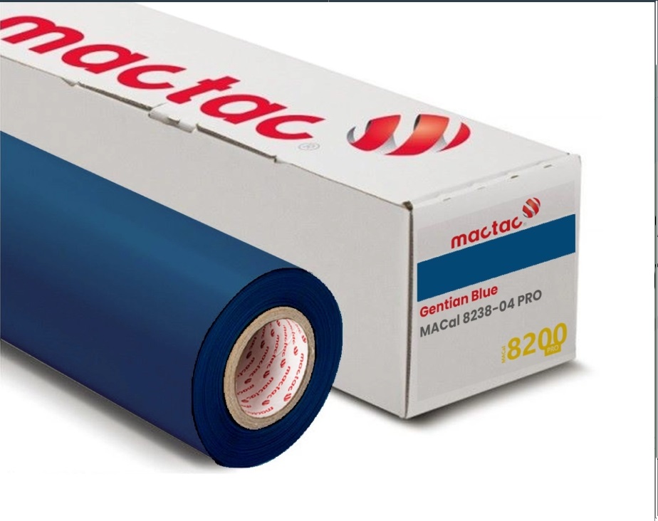 12 Premium Mactac Gentian Blue Film for Advertising